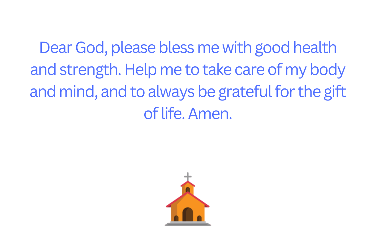 Prayers For Good Health Prayer Simple Faith