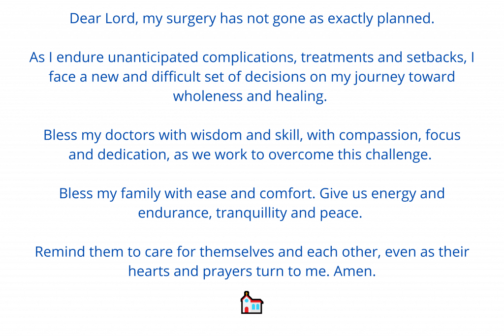 Prayer for surgery during complications