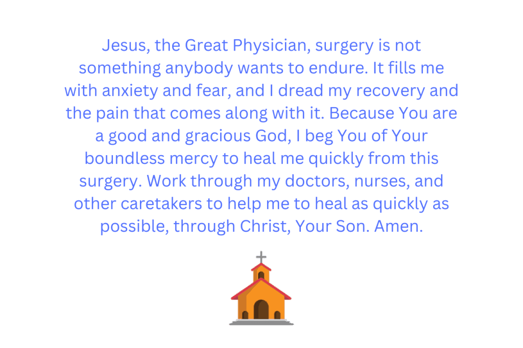 prayer for recovery from surgery