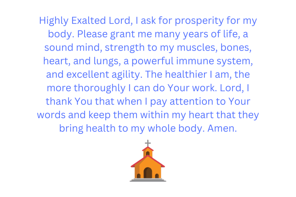 prayer for good healt