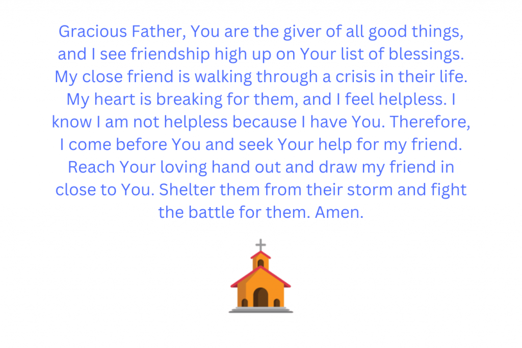 prayer for a friend in need